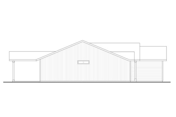 Exterior - Other Elevation for Ranch House Plan #124-1224 - 3 bed, 2 bath