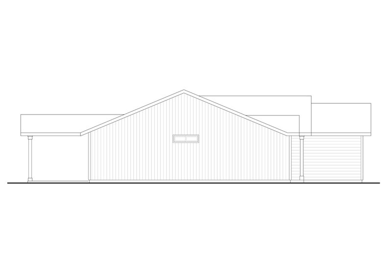Dream House Plan - Exterior - Other Elevation for Ranch House Plan #124-1224 - 3 bed, 2 bath