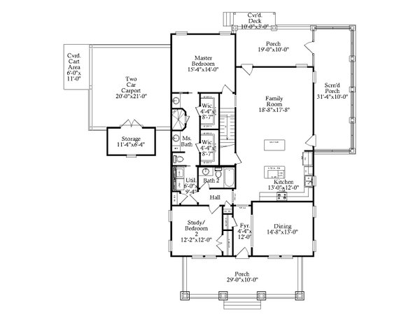 Traditional Floor Plan - Main Floor Plan #69-449