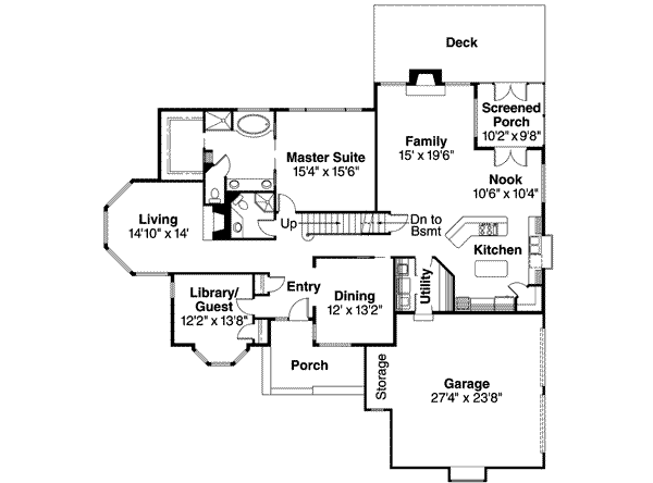 European Floor Plan - Main Floor Plan #124-175