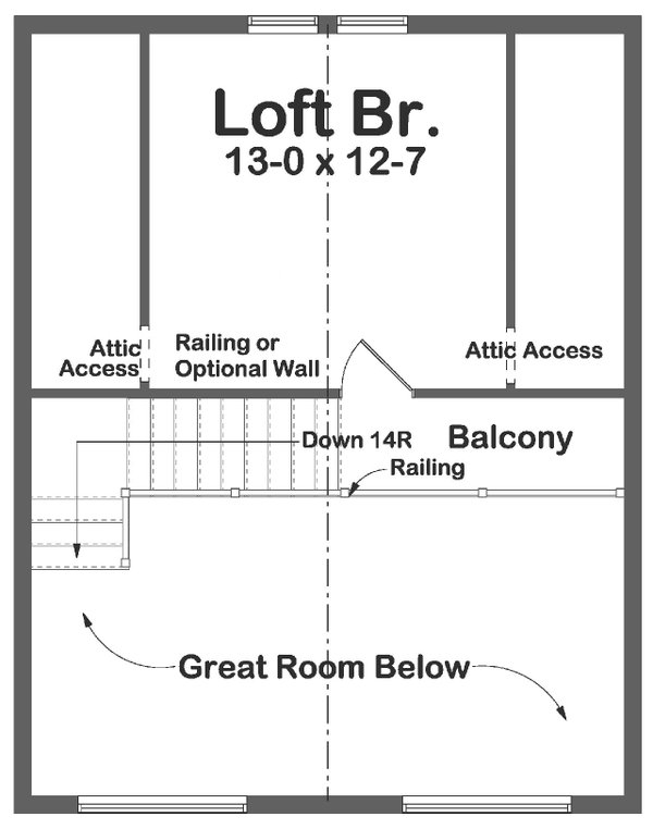 Home Plan - Cottage Floor Plan - Upper Floor Plan #126-140