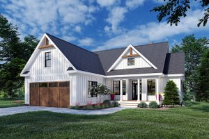 House Blueprint - Farmhouse Exterior - Front Elevation Plan #929-1107