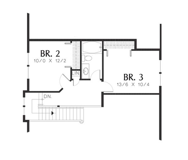 Dream House Plan - Cottage Floor Plan - Upper Floor Plan #48-519