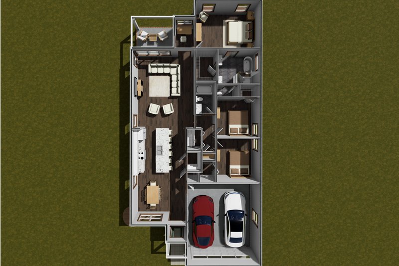 Home Plan - Floor Plan - Main Floor 1 for Contemporary House Plan #513-2286 - 3 bed, 2 bath