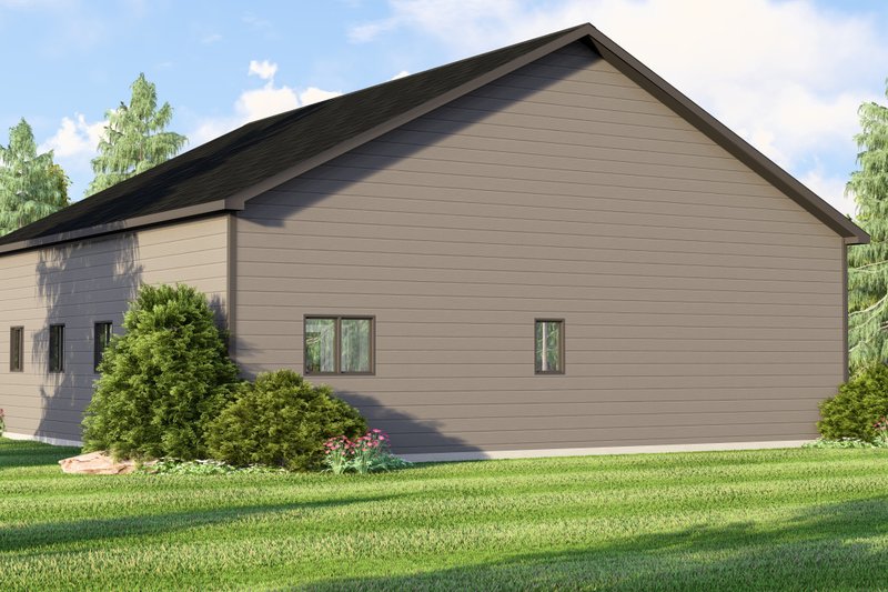 Architectural House Design - Exterior - Rear Elevation for Ranch House Plan #1064-386 - 1 bed, 1 bath