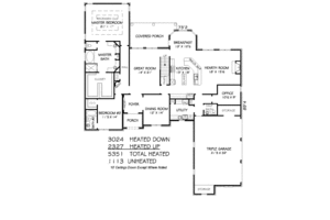 Floor Plan - Main Floor for European House Plan #424-384 - 5 bed, 4.5 bath
