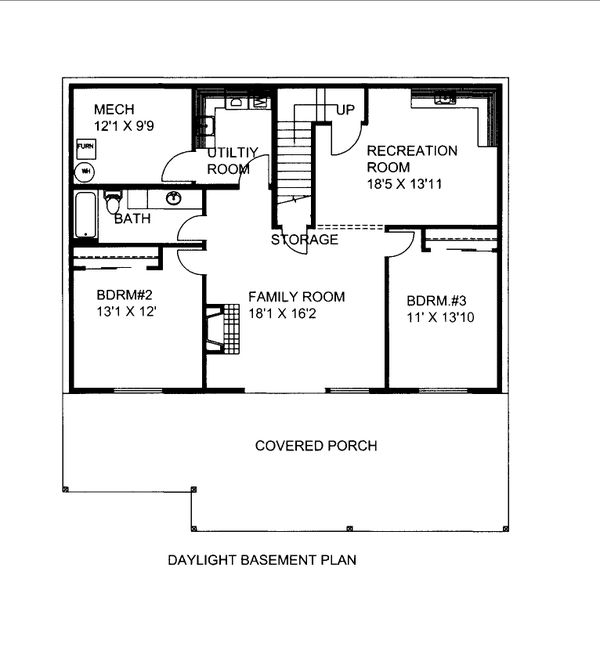 Dream House Plan - Craftsman Floor Plan - Lower Floor Plan #117-893