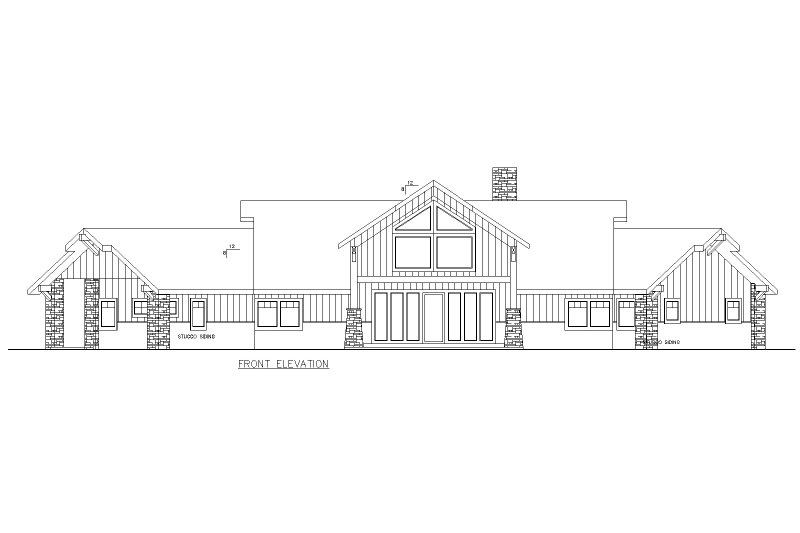 Architectural House Design - Exterior - Front Elevation 3 for Farmhouse House Plan #117-948 - 3 bed, 2.5 bath