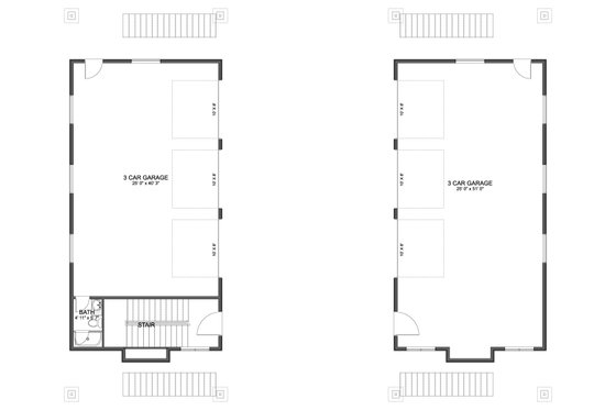 Floor Plan - Main Floor for Barndominium House Plan #1060-424 - 3 bed, 2.5 bath