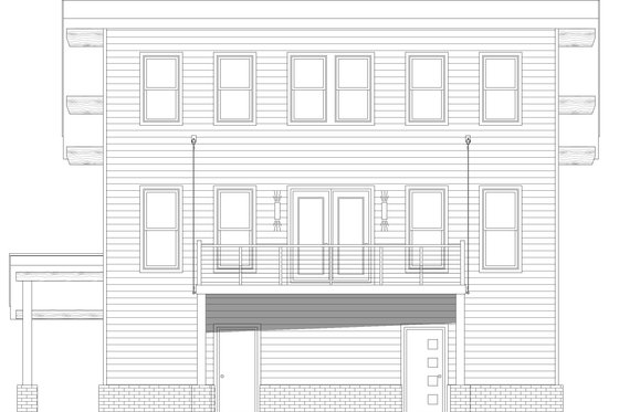 Exterior - Front Elevation 3 for Contemporary House Plan #932-502 - 3 bed, 3.5 bath
