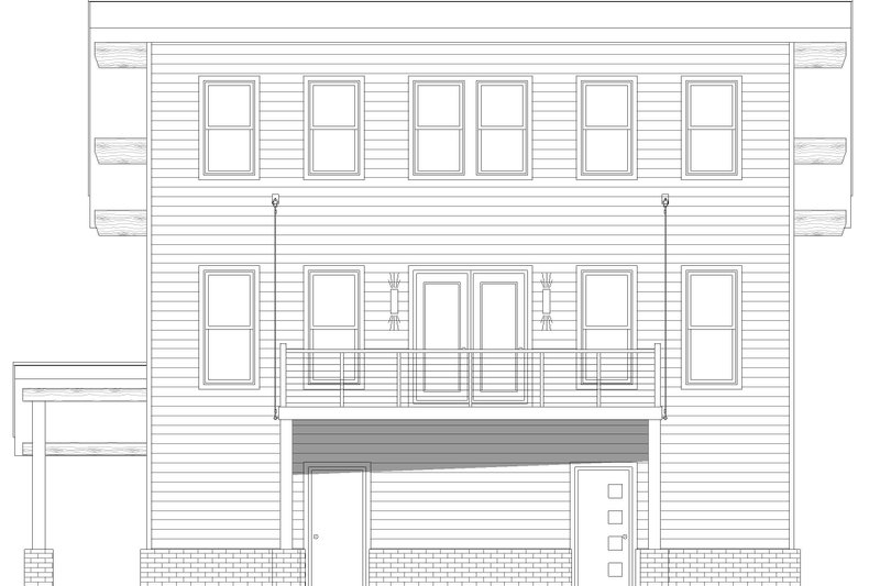 House Plan Design - Exterior - Front Elevation 3 for Contemporary House Plan #932-502 - 3 bed, 3.5 bath