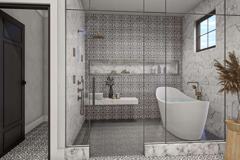 Home Plan - Interior - Master Bathroom for Mediterranean House Plan #455-566 - 4 bed, 3.5 bath