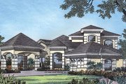 Mediterranean Style House Plan - 4 Beds 3 Baths 2887 Sq/Ft Plan #417-346 