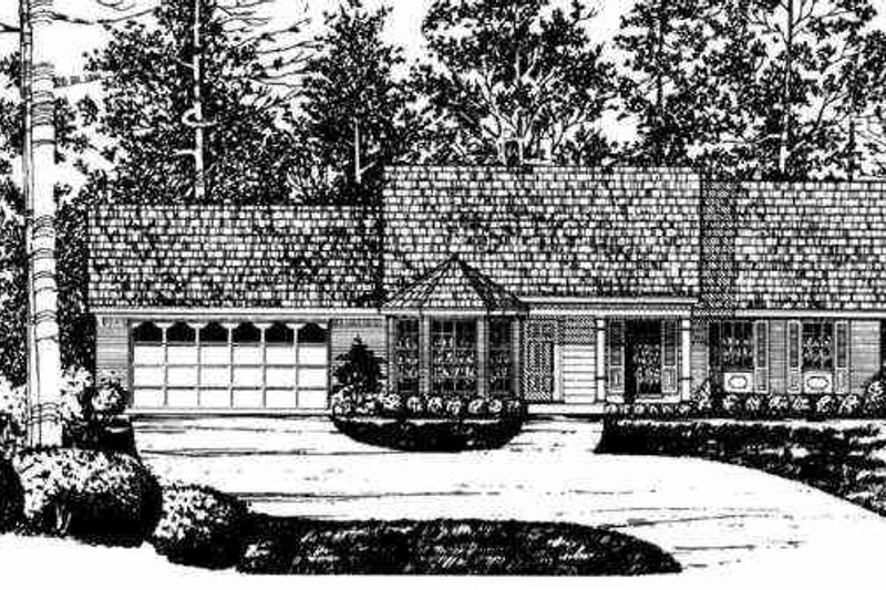 Home Plan - Exterior - Other Elevation 1 for Ranch House Plan #40-229 - 3 bed, 2 bath