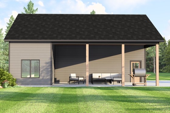 Exterior - Other Elevation 2 for Ranch House Plan #1064-386 - 1 bed, 1 bath