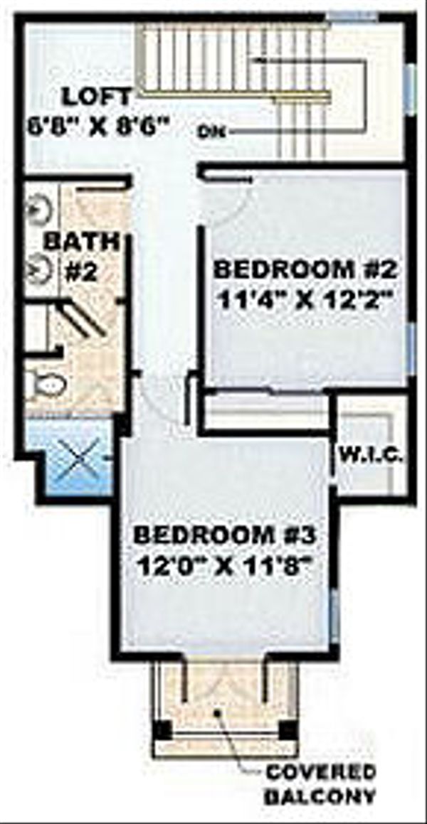 European Floor Plan - Upper Floor Plan #27-350