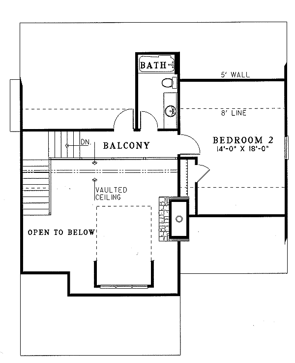 Country Floor Plan - Upper Floor Plan #17-2022