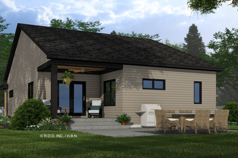 House Plan Design - Exterior - Rear Elevation 2 for Modern House Plan #51-1501 - 3 bed, 2 bath