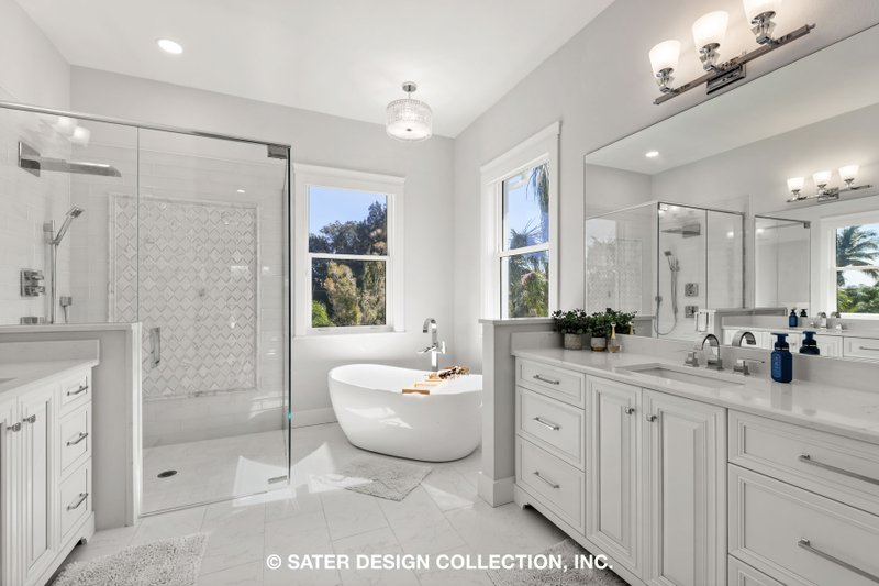 Architectural House Design - Interior - Master Bathroom for Beach House Plan #930-530 - 4 bed, 3 bath