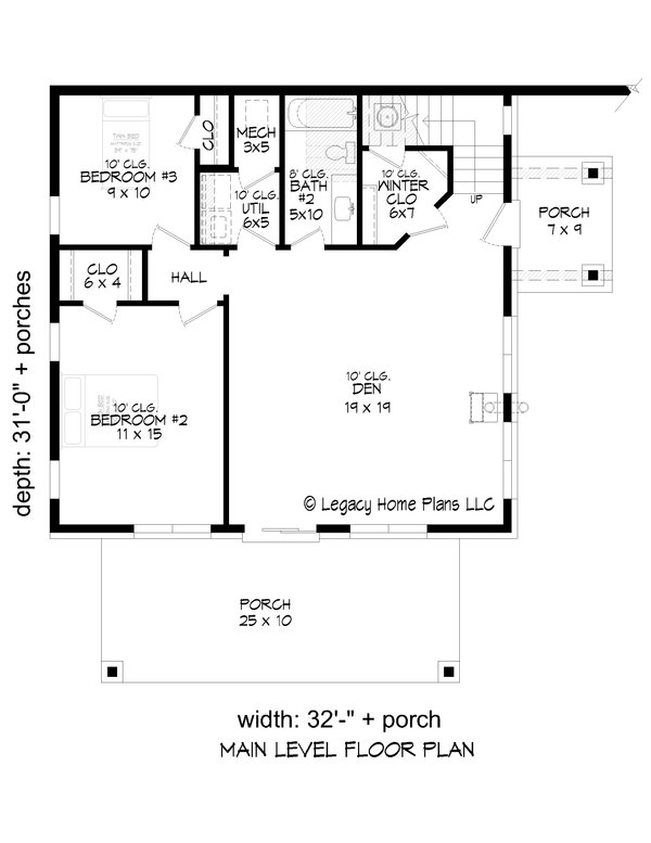 Modern Floor Plan - Main Floor Plan #932-738