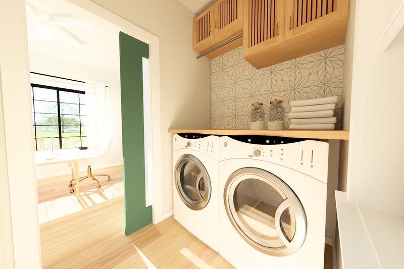 House Design - Interior - Laundry for Farmhouse House Plan #126-295 - 1 bed, 1 bath