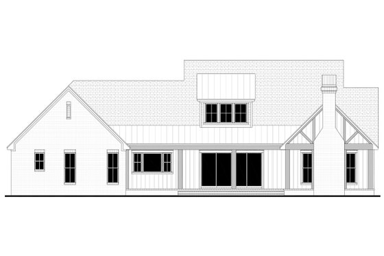 Exterior - Rear Elevation for Farmhouse House Plan #430-399 - 5 bed, 3.5 bath