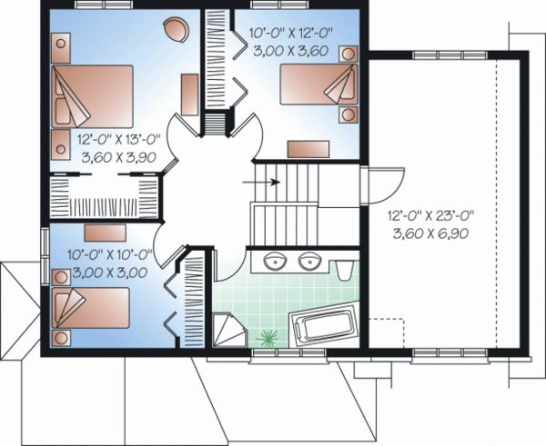 Dream House Plan - European Floor Plan - Upper Floor Plan #23-2235