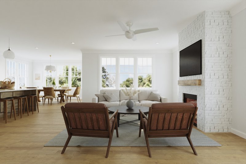 House Design - Interior - Family Room for Bungalow House Plan #461-91 - 4 bed, 3.5 bath