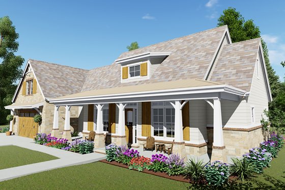 Exterior - Other Elevation 4 for Farmhouse House Plan #1069-19 - 3 bed, 4 bath