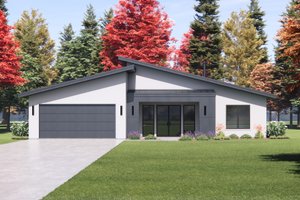 Architectural House Design - Modern Exterior - Front Elevation Plan #1096-179