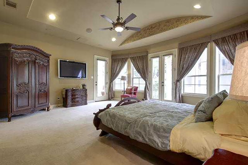 House Blueprint - Interior - Master Bedroom for Mediterranean House Plan #80-124 - 4 bed, 4.5 bath