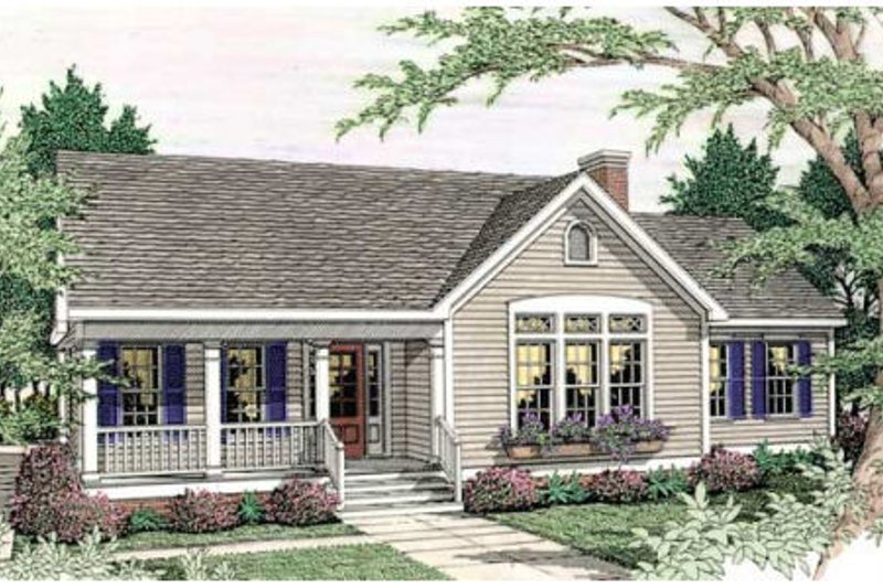 Dream House Plan - Country Exterior - Front Elevation Plan #406-248
