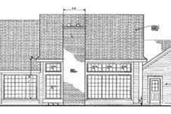 Exterior - Rear Elevation for Traditional House Plan #72-116 - 3 bed, 2 bath