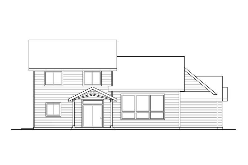 Home Plan - Exterior - Rear Elevation for Traditional House Plan #124-1126 - 3 bed, 2.5 bath