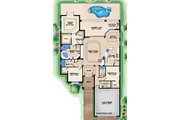 Mediterranean Style House Plan - 3 Beds 3 Baths 3325 Sq/Ft Plan #27-504 