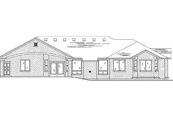 Exterior - Rear Elevation for Traditional House Plan #5-260 - 6 bed, 3.5 bath