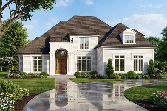 Exterior - Front Elevation 4 for Colonial House Plan #119-132 - 4 bed, 2.5 bath