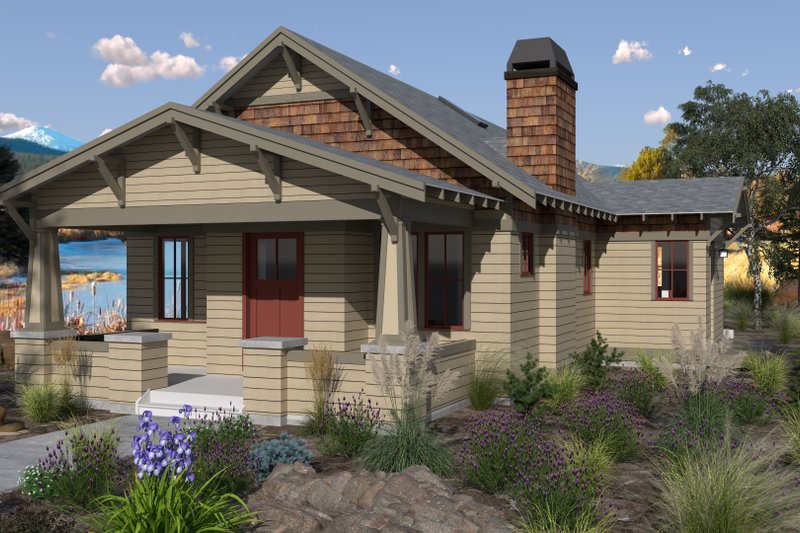 Architectural House Design - Craftsman Exterior - Front Elevation Plan #895-160