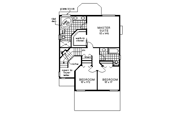 Home Plan - Traditional Floor Plan - Upper Floor Plan #18-283