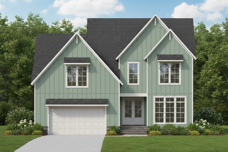 House Blueprint - Exterior - Front Elevation 3 for Craftsman House Plan #1080-27 - 5 bed, 4 bath