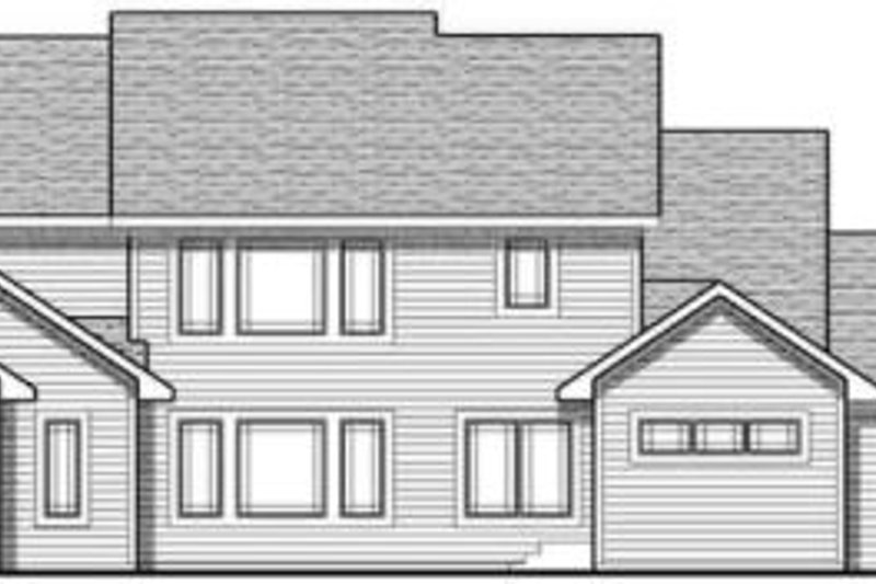 House Plan Design - Exterior - Rear Elevation for Craftsman House Plan #70-630 - 4 bed, 3.5 bath