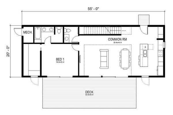 Dream House Plan - small modern house plan
