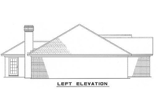 Traditional style front elevation
