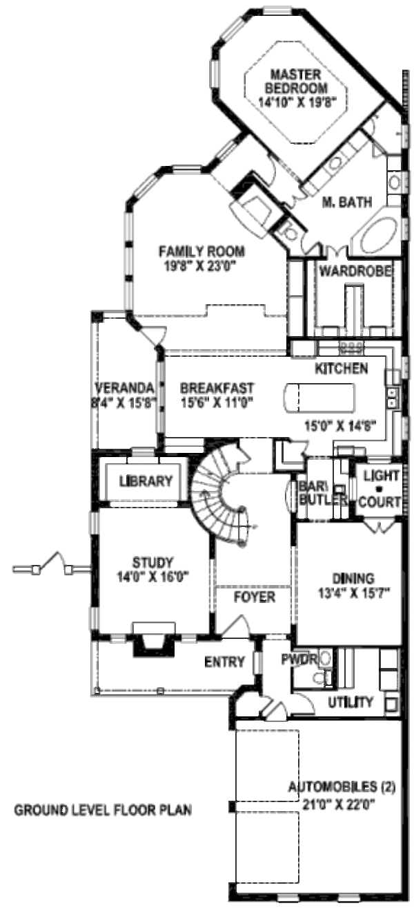 Bungalow Floor Plan - Main Floor Plan #141-284
