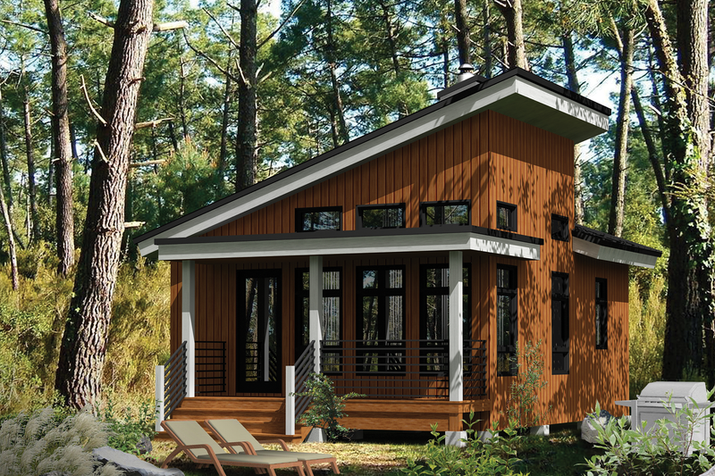 Dream House Plan - Cabin Exterior - Front Elevation Plan #25-4286