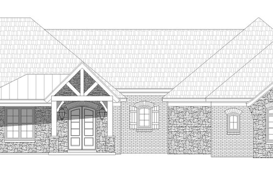 Exterior - Front Elevation 3 for Traditional House Plan #932-401 - 3 bed, 2 bath