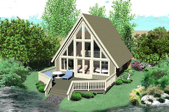 Exterior - Front Elevation for Contemporary House Plan #81-13762 - 1 bed, 1 bath