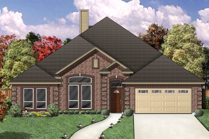 Architectural House Design - Traditional Exterior - Front Elevation Plan #84-358