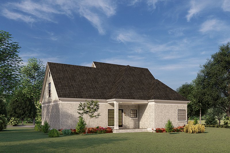 Home Plan - Exterior - Rear Elevation for European House Plan #17-2985 - 3 bed, 2.5 bath