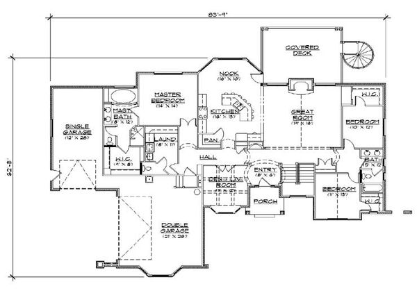 Architectural House Design - European Floor Plan - Main Floor Plan #5-289